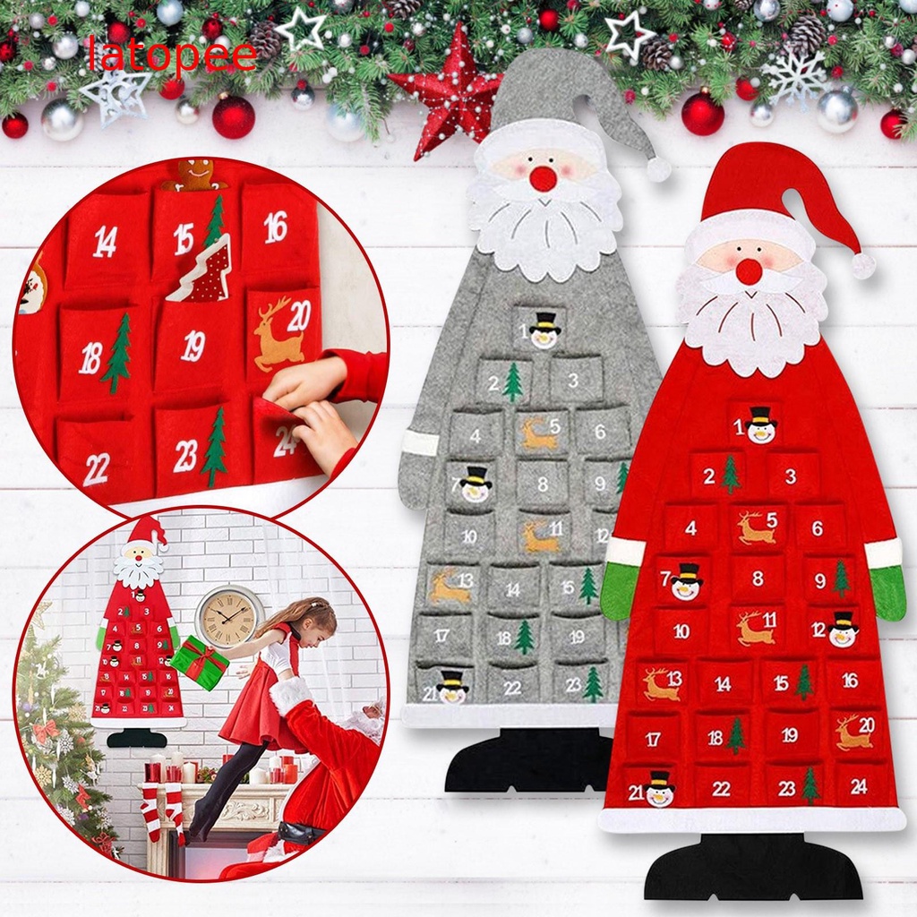 *latopee* Advent Calendar Santa Santa Advent Calendar DIY Christmas