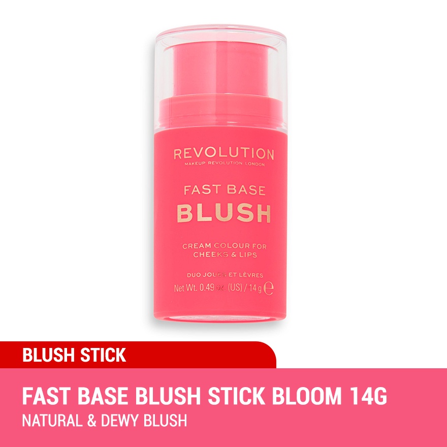 Makeup Revolution Fast Base Blush Stick 14g (Various Shades) - FREE Delivery