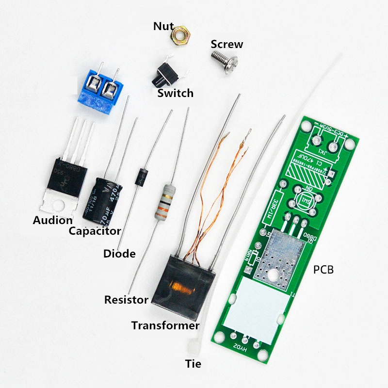 DC 3-5V DIY Kit High Voltage Generator Arc Lighter Unassembled Kit High ...