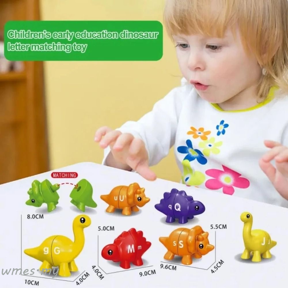 WMES1 Matching Letters Dinosaur Toy, Educational Dinosaur Toys Letter