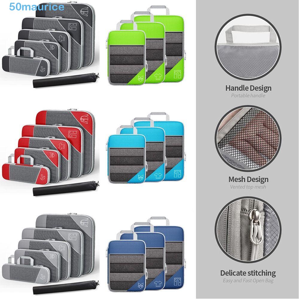MAURICE Compression Packing Cubes, Large Capacity Compressible Luggage