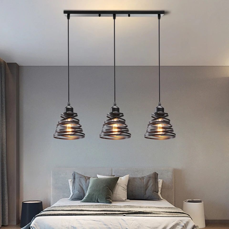 Modern Black Pendant Lights Dining Lamps Lampu Gantung Siling Ceiling ...