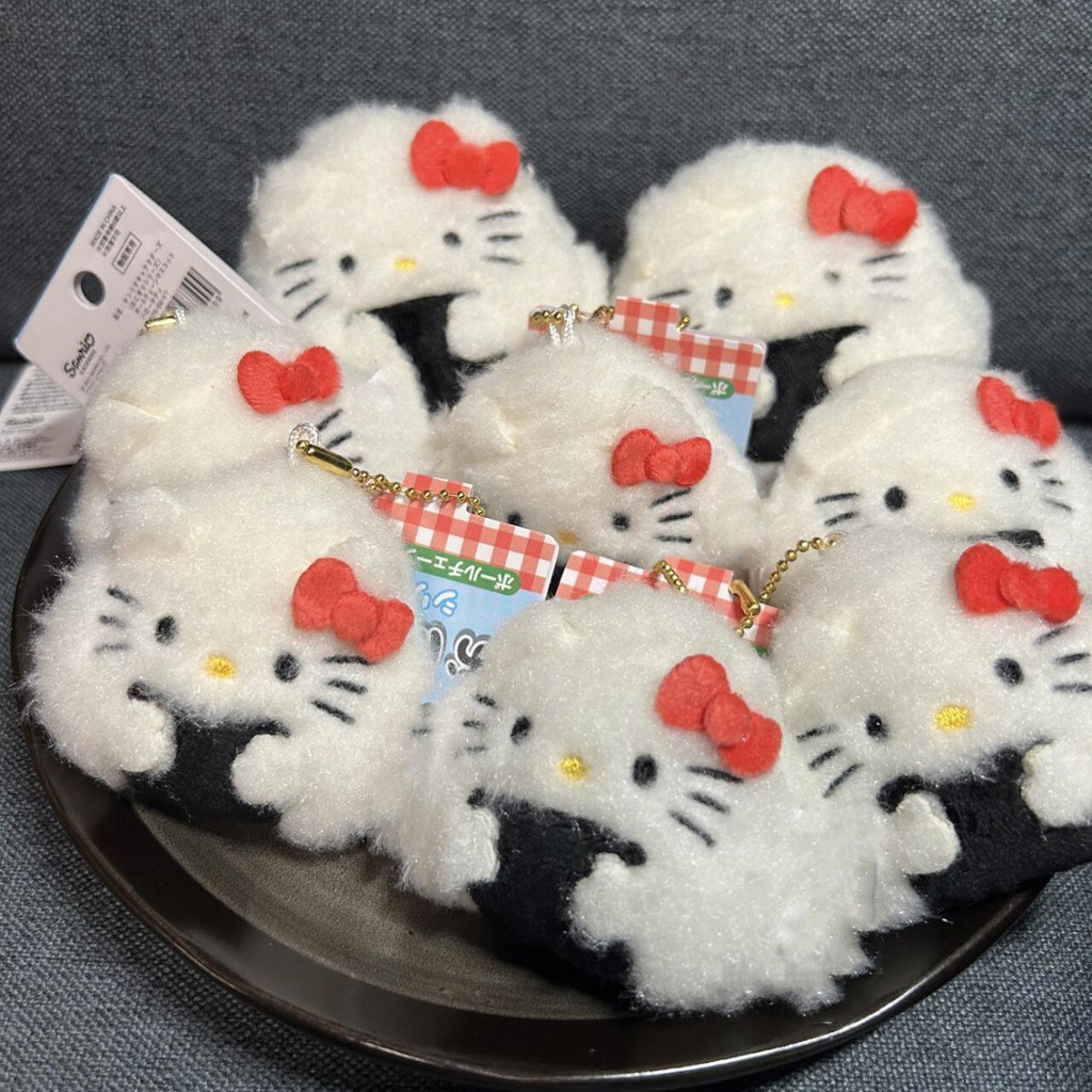 Sanrio Sushi Rice Ball Hello Kitty Plush Pendant Cute Cartoon Keychain ...
