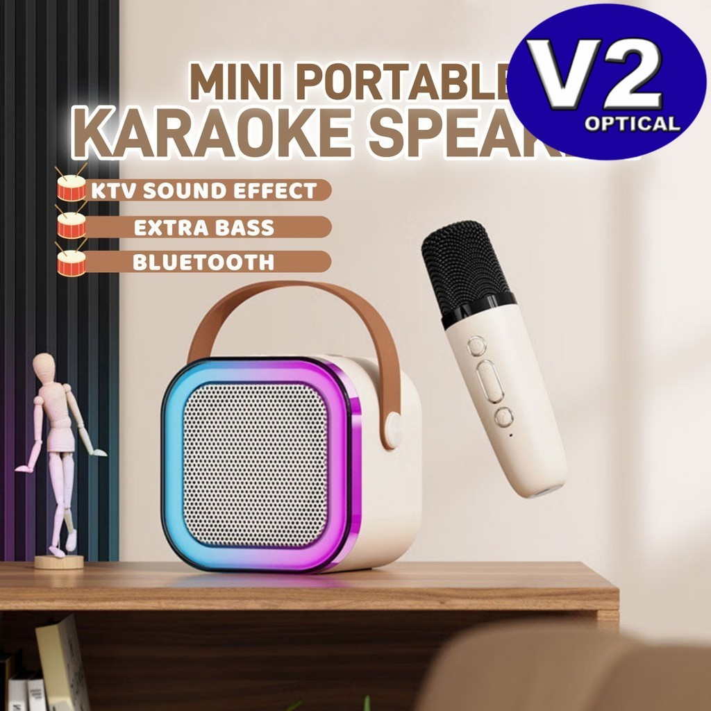 Wireless Mini Karaoke Speaker K12 Portable Home KTV With Microphone ...