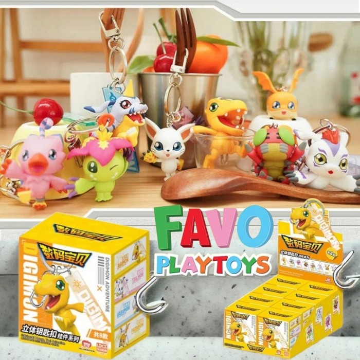 Ldcx Digimon Adventure 3D Keychain Series Blind Box Figure Shopee