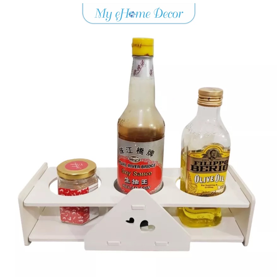 Kitchen tabletop soy sauce chili sauce bottle storage rack tabletop