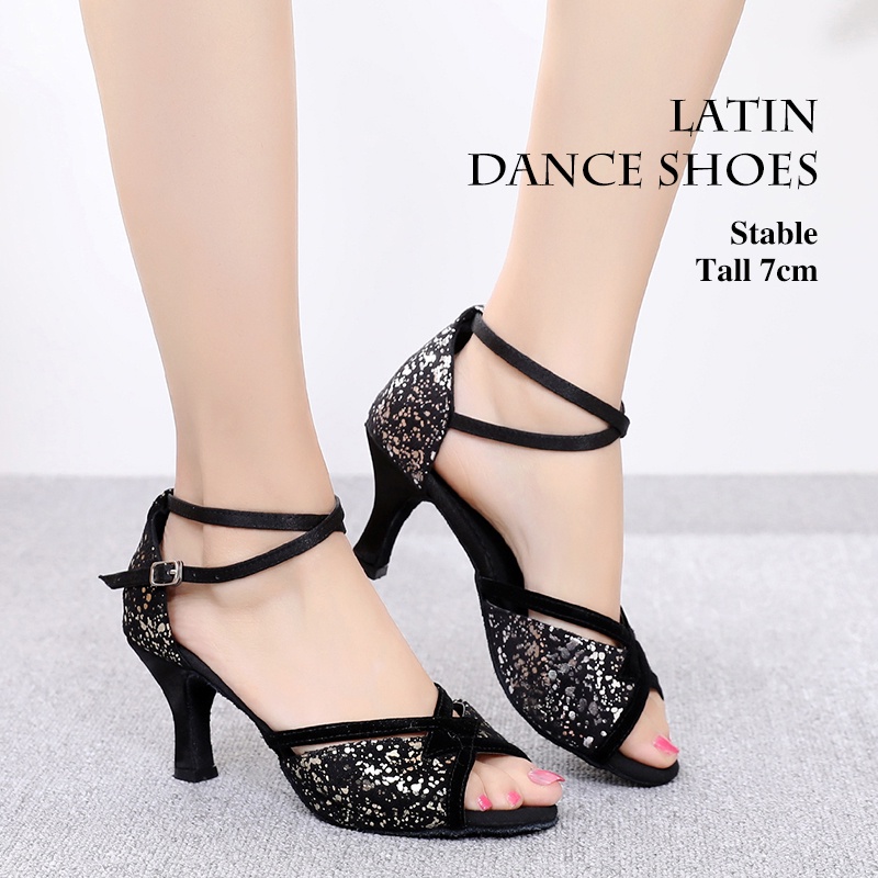 Latin dance shoes hot sale heel height