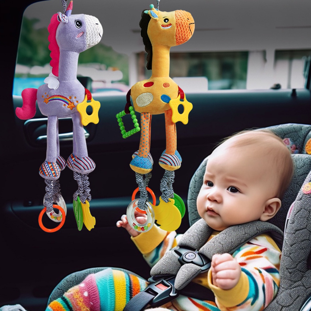 xiaohua.mx Baby Gym Toy Plush Musical Bell Adorable Plush Toy with