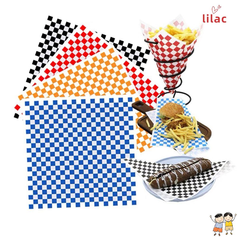 LAC 600 Sheets Food Wrapping Papers, Checkered 12x12 Inch Wax Deli