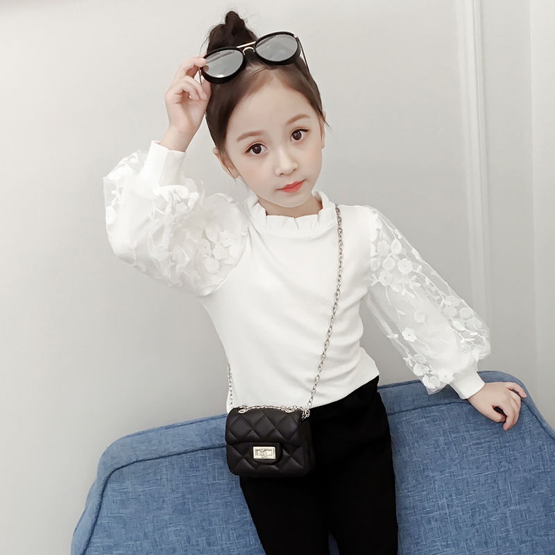Baby Girl Blouse Kids Girls Long Sleeve TShirt Cotton Bubble Puff