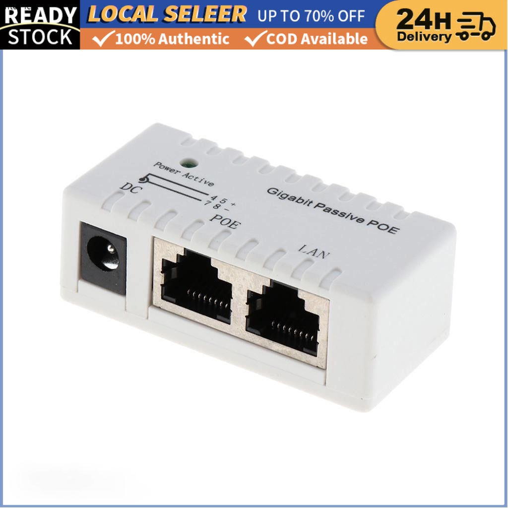 1000/100Mbps POE Power Over Ethernet Injector Splitter Adapter For CCTV ...