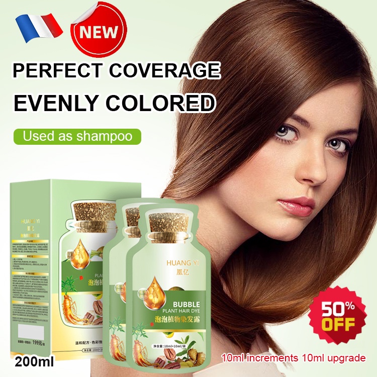 Plant ingredients DIY hair coloring shampoo/Hair dye to cover gray hair