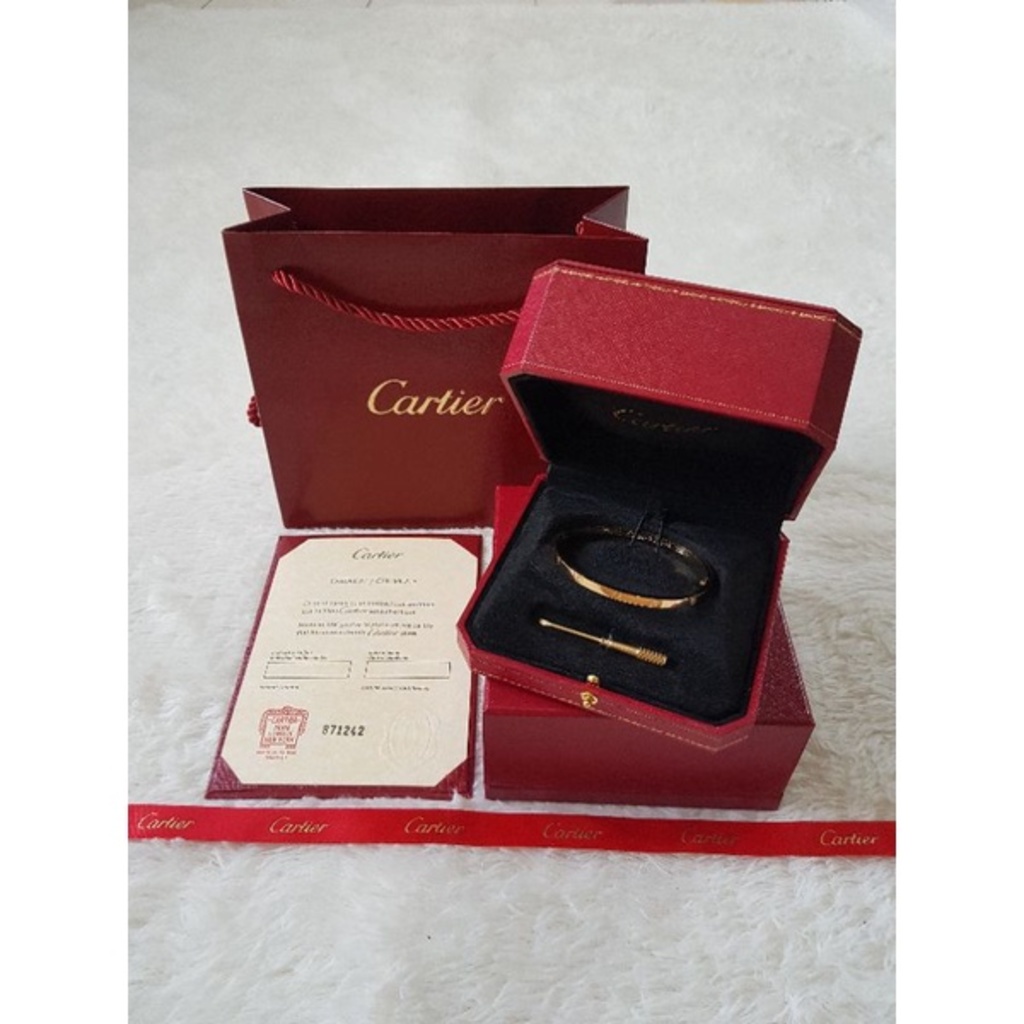 Authentic Cartiers love bracelet thin small SM bangle bracelet real