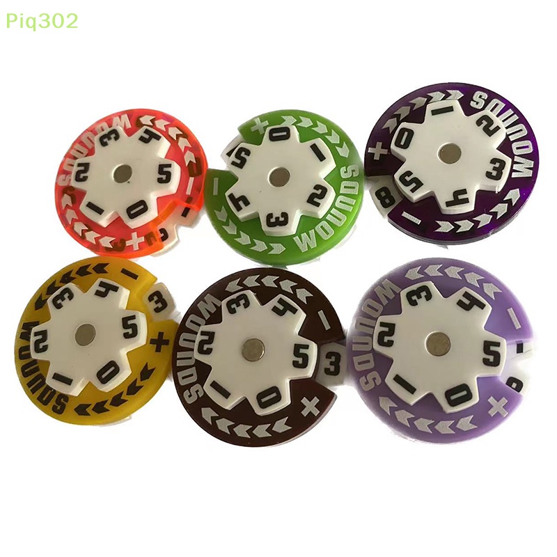 Piq302 Random Color Small Size Counter 32MM Round Health Damage Wounds ...