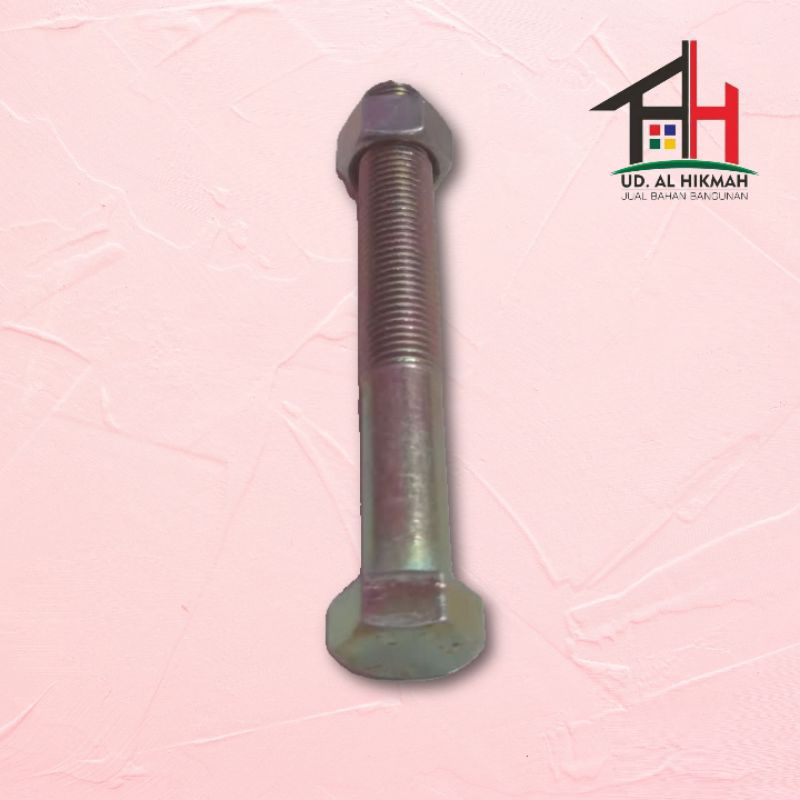 Yellow HEX NUT BOLT M14 X 100 M14X100 KEY 19 MM SET | Shopee Malaysia