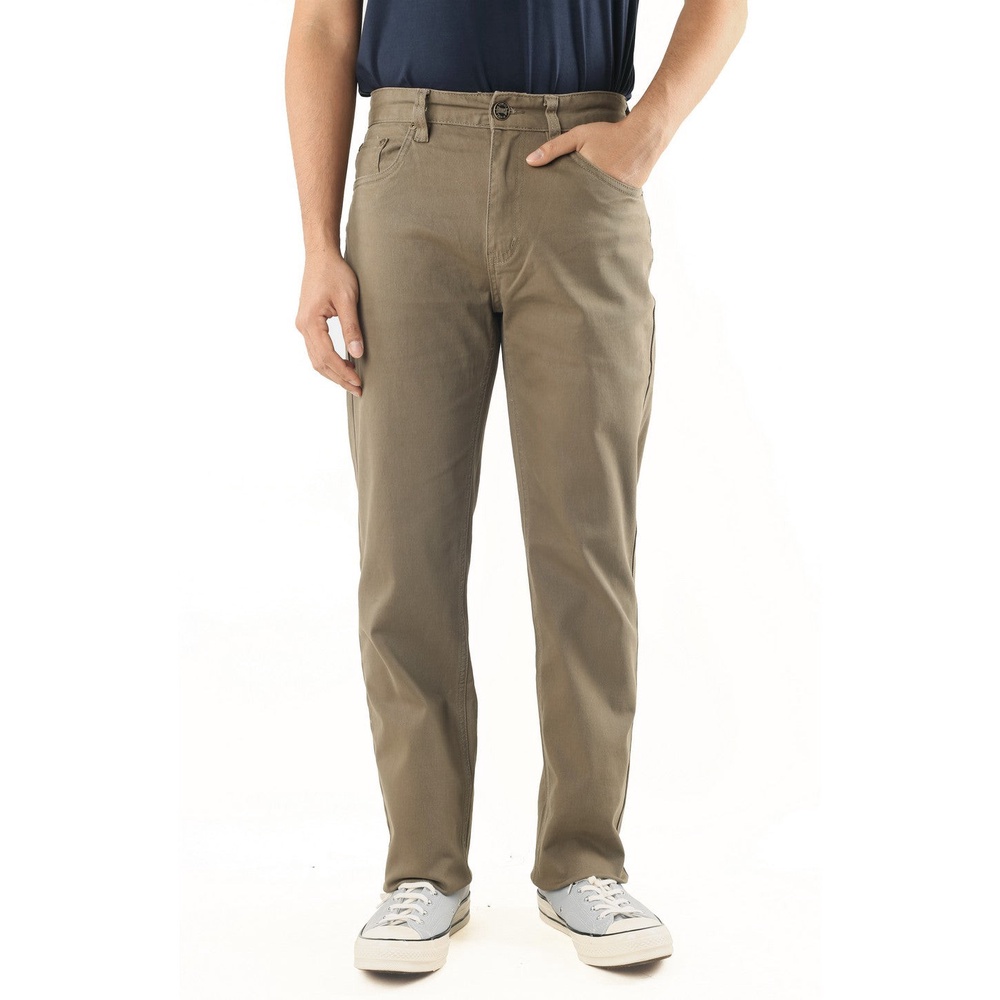 EXHAUST Stretchable Jeans Long Pants [306 Straight Cut]Olive/Lt