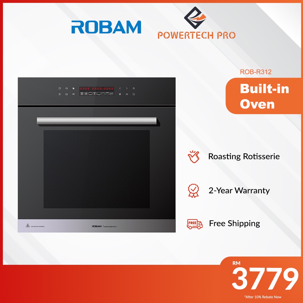 Robam Builtin Electric Oven (60L/2800W) with 8 Cooking Functions Full