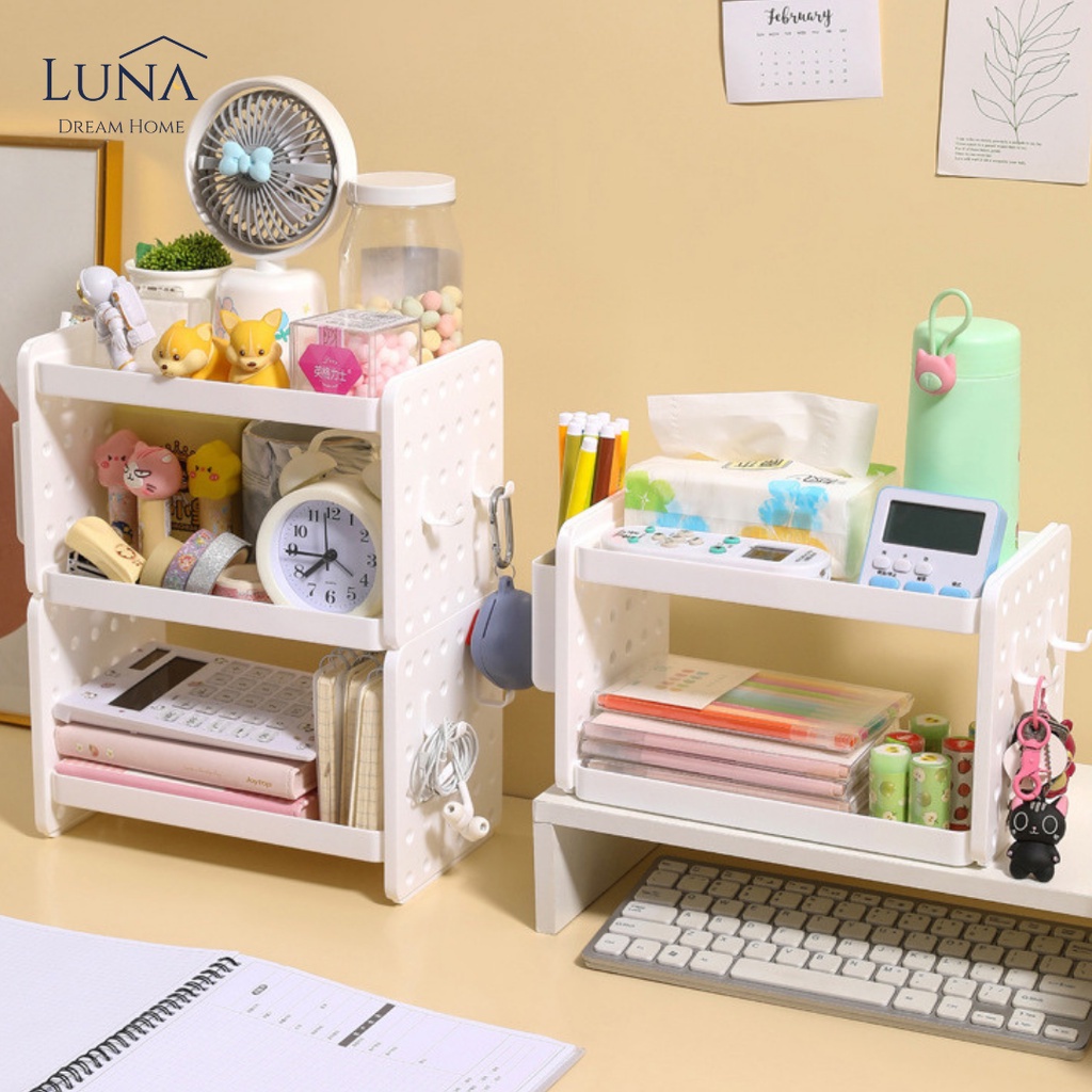 LUNA [Mia Desk Organiser] Rak Simpanan Minimalis Muji Meja Pejabat Alat ...