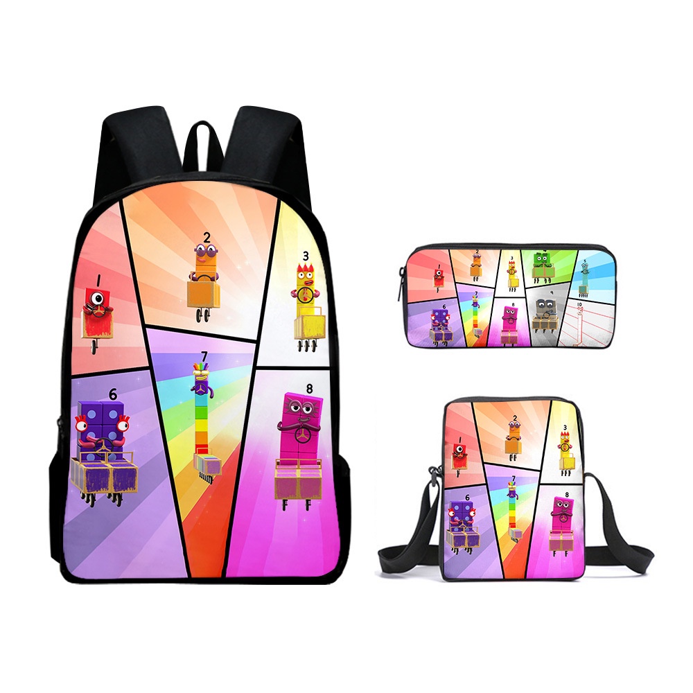 Obes Game Merchandise Digital Building Blocks Numberblocks School Bag ...