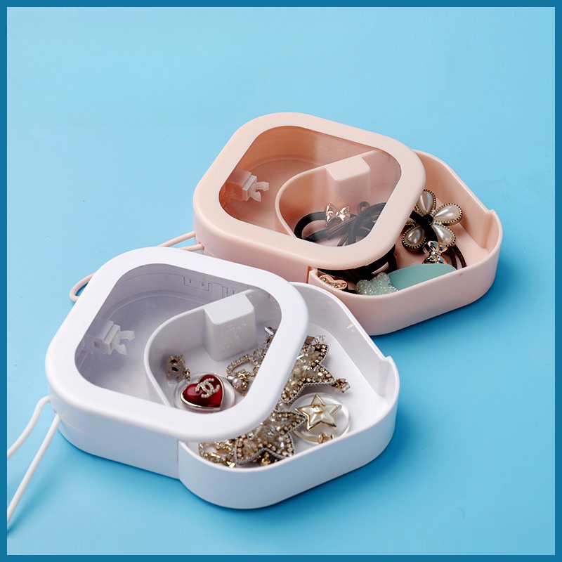 Hair Tie Organizer Travel Hair Accessories Organizer QTip Holder Cotton Swab Holder Dispenser