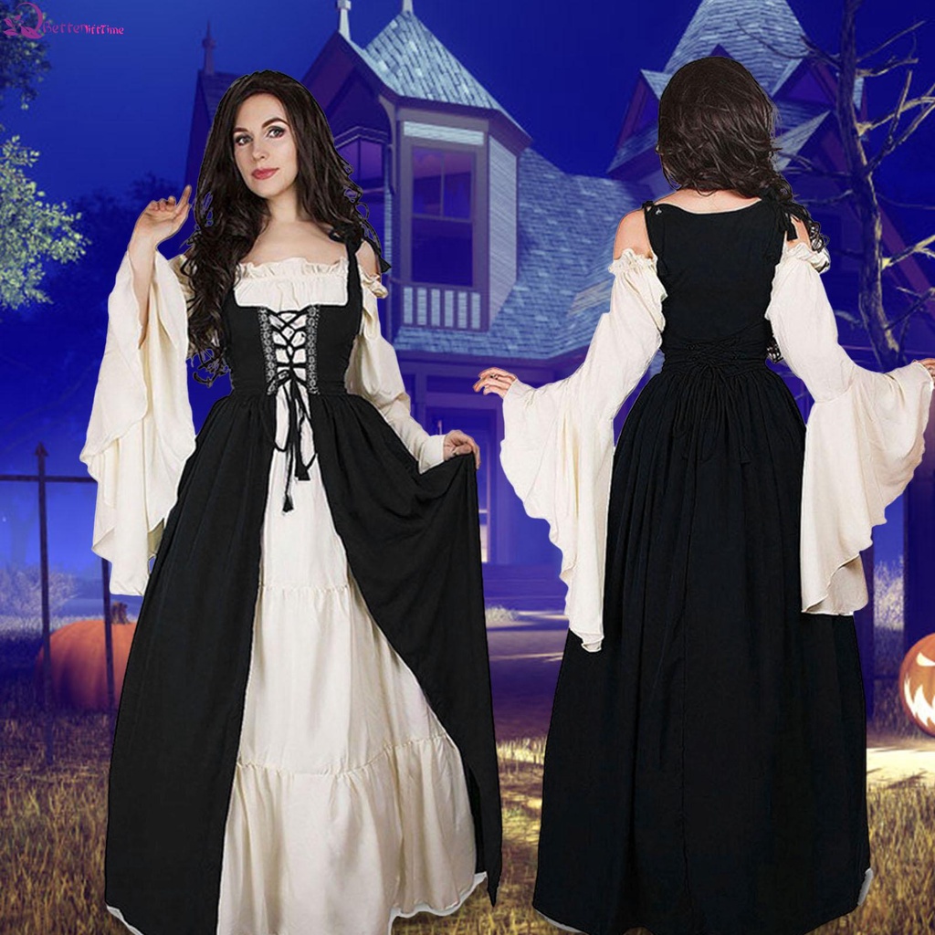 Women Retro Victorian Dress Renaissance Ball Gothic Halloween Costume