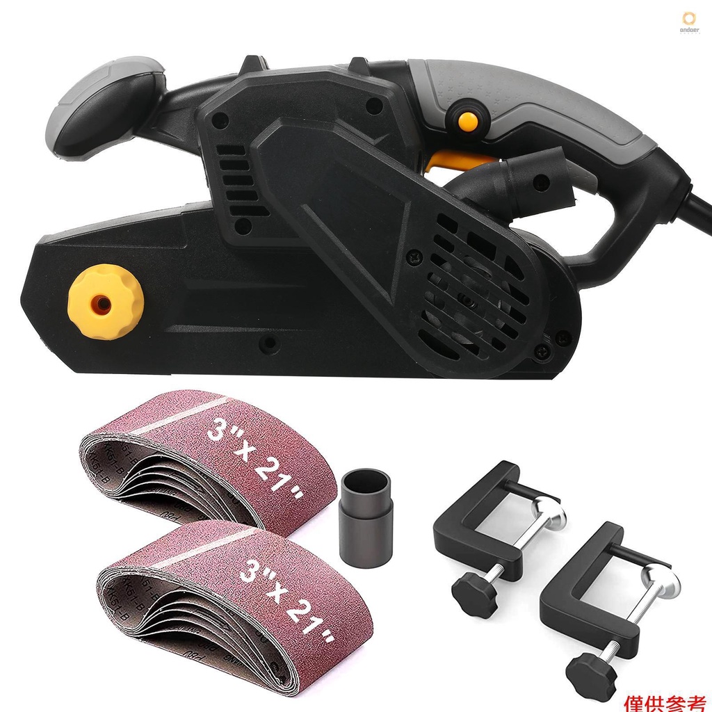 750W Belt Sander 75mm x 533mm with 10 Piece Sanding Belts and Dust Bags