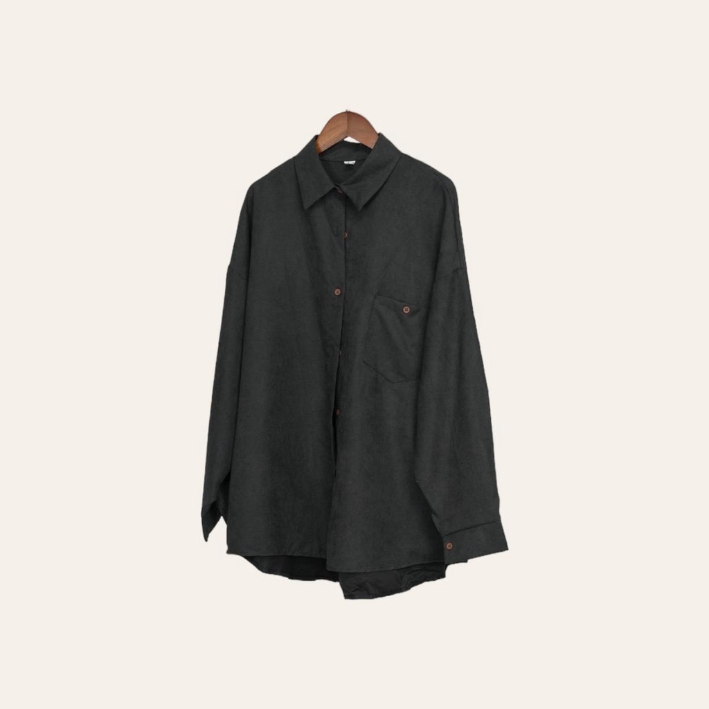 PANDAEYES KEMEJA CORDUROY POCKET BUTTON (CLO-CNCX7101BL) | Shopee Malaysia