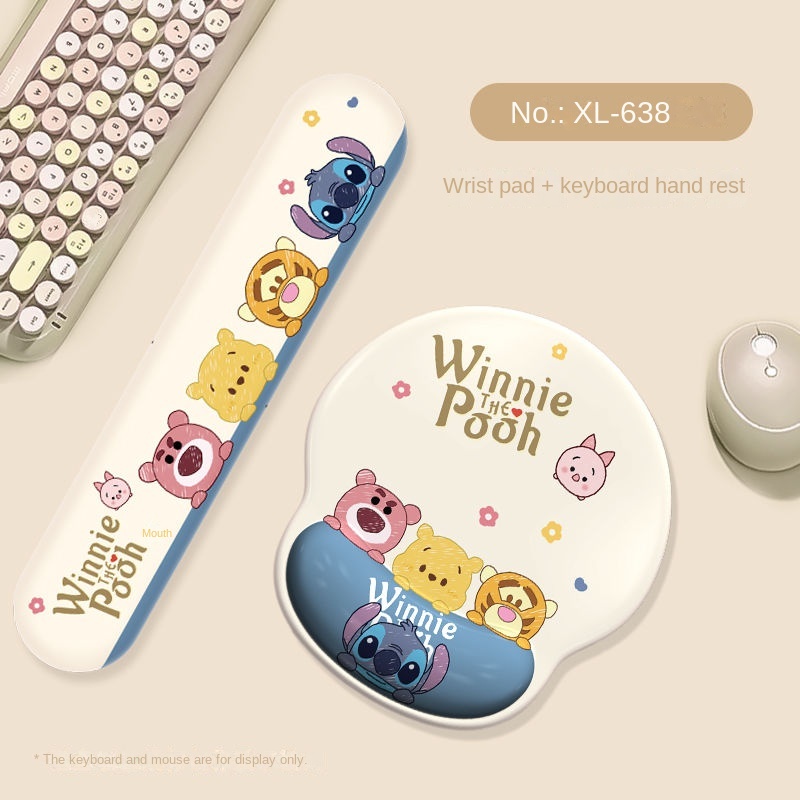 Mouse Pad Wrist Support Winnie the Pooh Girl Cute Mouse Pad Girl Office Wrist Support Keyboard