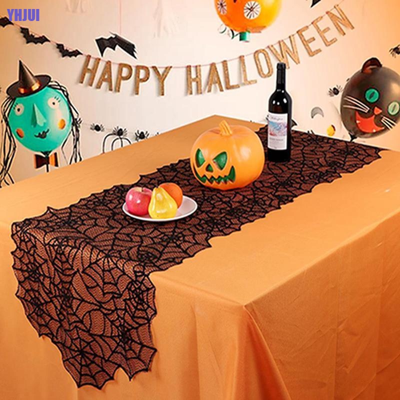 Table Cloth Halloween Ghost Festival Warp Cobweb Table Flag Shopee