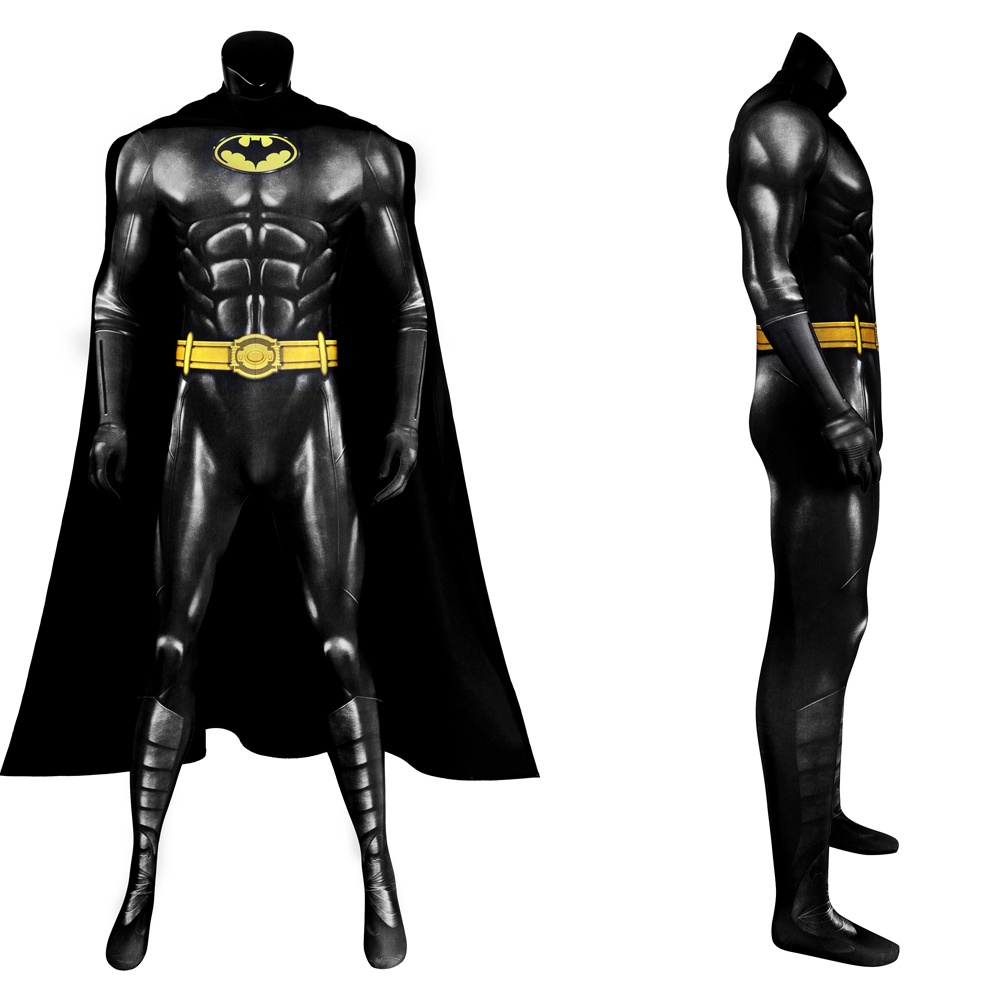 Superhero Bruce Wayne Zentai Halloween Carnival 2023 Cosplay Michael Keaton Bat Costume Printing 5021