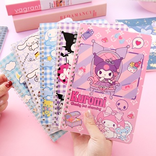 A5 Sanrio Stationery Book Mymelody Kuromi Cinnamoroll Kitty Cartoon  Printing Coloring Page Loose-leaf Notebook Coil Book Notepat