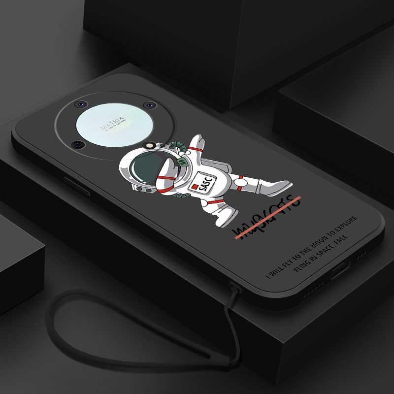 Honor X9c X9b X9a 5g Astronaut Nasa Liquid Silicon Case All Inclusive