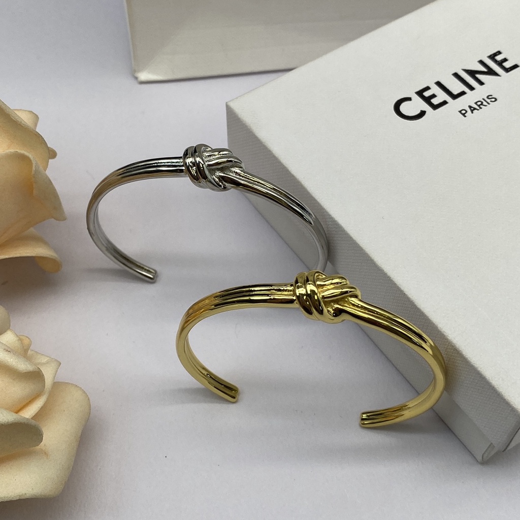 Gold knot bracelet on sale celine