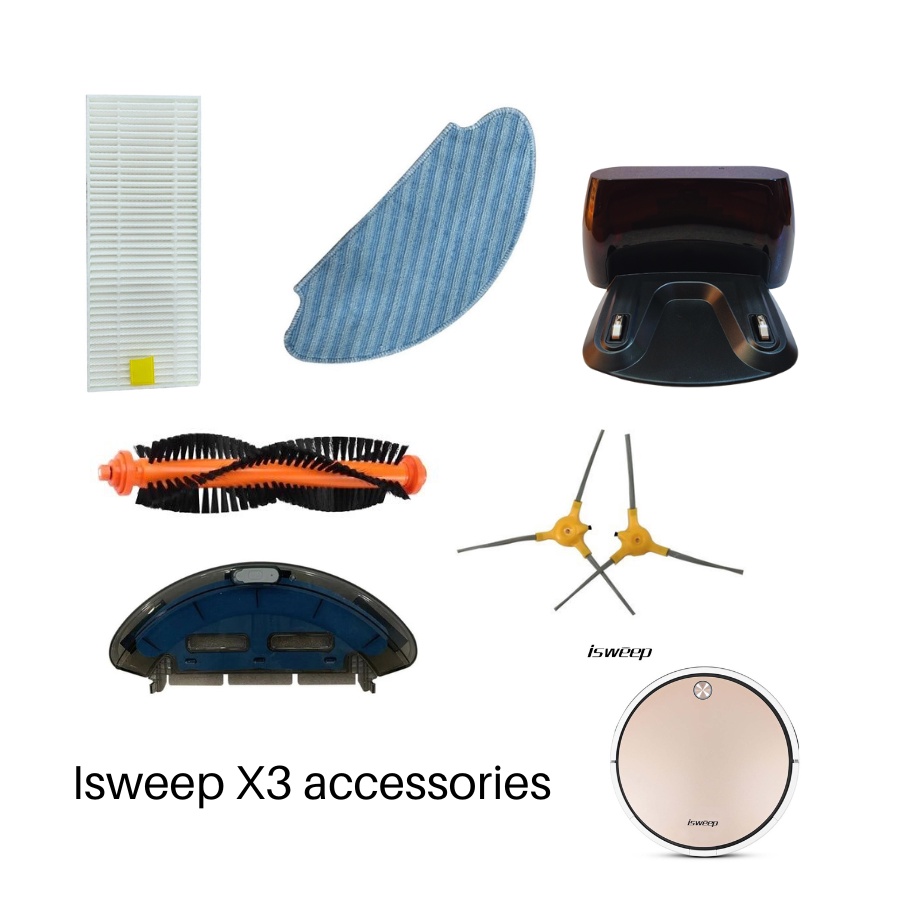 5 Panni Di Ricambio Per Mocio Robot Aspirapolvere – Compatibili Con ISWEEP X3, Puppyoo R30, Airbot A500, Tefal Explorer X-plorer 20 40 50