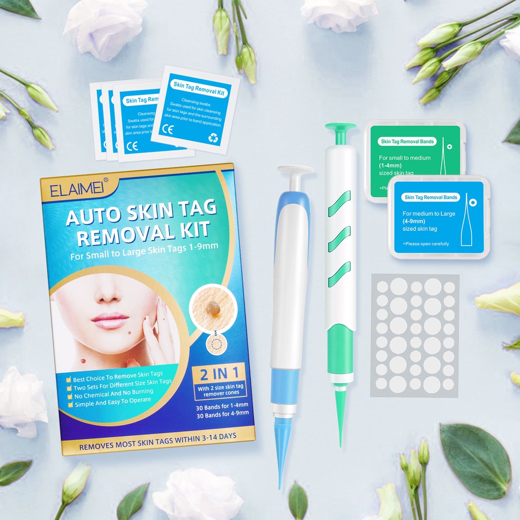 ELAIMEI wart Removal tool 2 pens Skin Tag Removal corns wart flat
