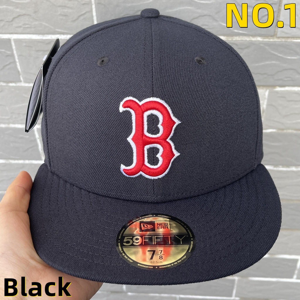 【Ready Stock】MLB Red Sox Player Baseball Cap Nonadjustable Flat Brim