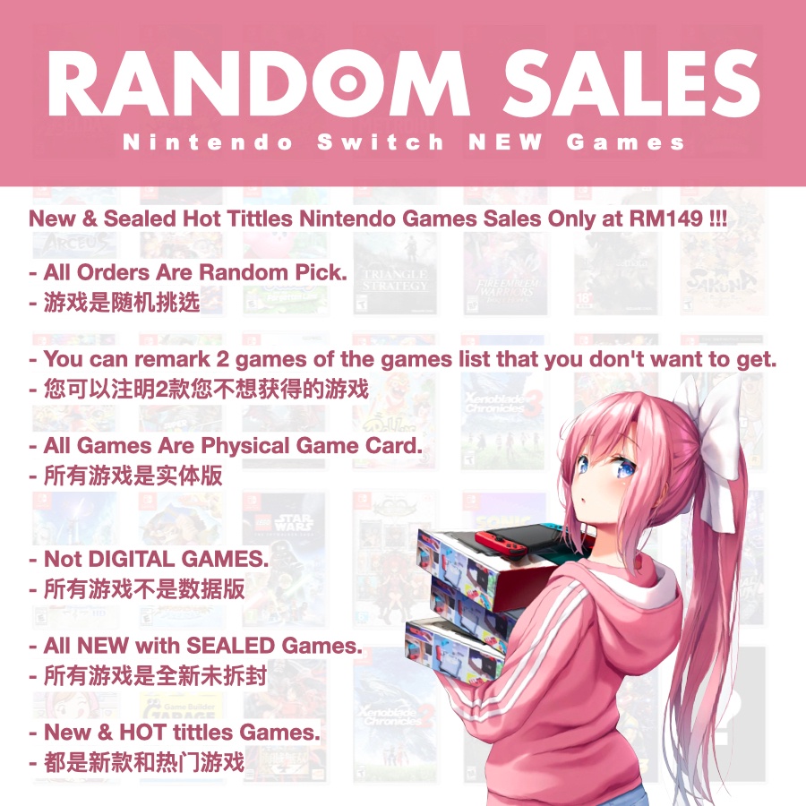 Nintendo Switch Games NEW & SEALED RANDOM GAMES SALES | Shopee Malaysia