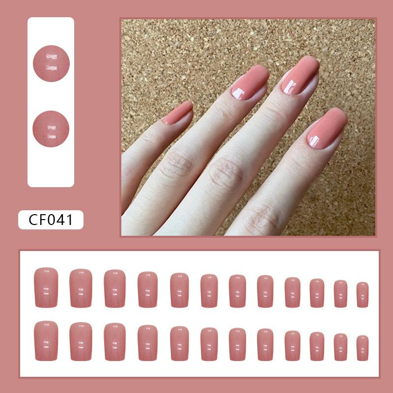 【CF041】24Pcs/Box Fake Nails With Glue Kuku Palsu Dengan Gam 美甲甲片 ...