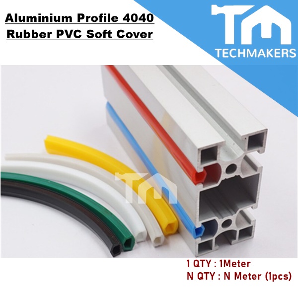 1 Meter Rubber PVC Flat Aeal for 4040 Aluminum Profile Soft Slot Cover/ Panel Holder C-Beam Machine DIY TechMakers