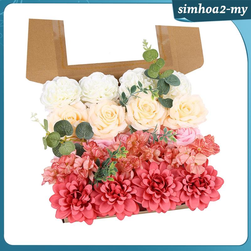 [SimhoaafMY] Artificial Flowers Box Set Flowers Bouquets for Mother's