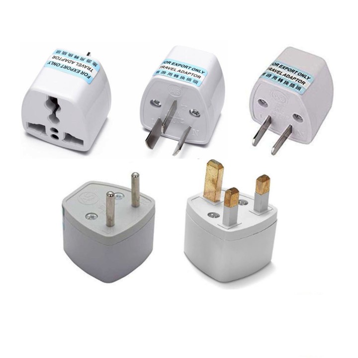 Round Asia Europe EU UK 3 To 2 Flat USA Outlet Charger Converter Plug  Adapter