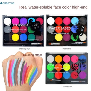 Halloween 12 Colors Carnival Face Paint Palette Body Oil Painting Artist  Make up Party Fancy Dress Makeup Tools Random - China face painting and  profession face painting brush price