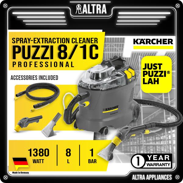 KARCHER PUZZI 8/1 SPRAY EXTRACTION CLEANER / CARPET CLEANER / SOFA