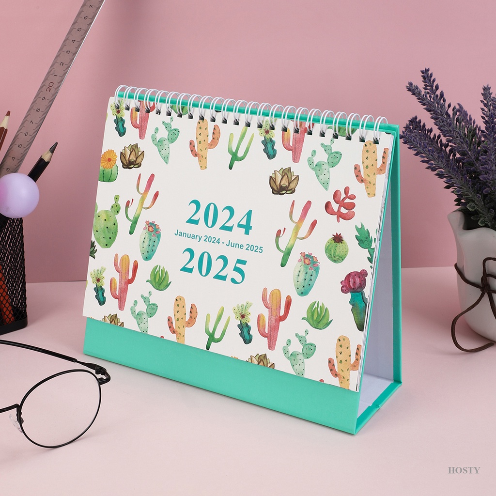 Small Desk Calendar 2024 2025, Mini Monthly Desktop Standing Calendar