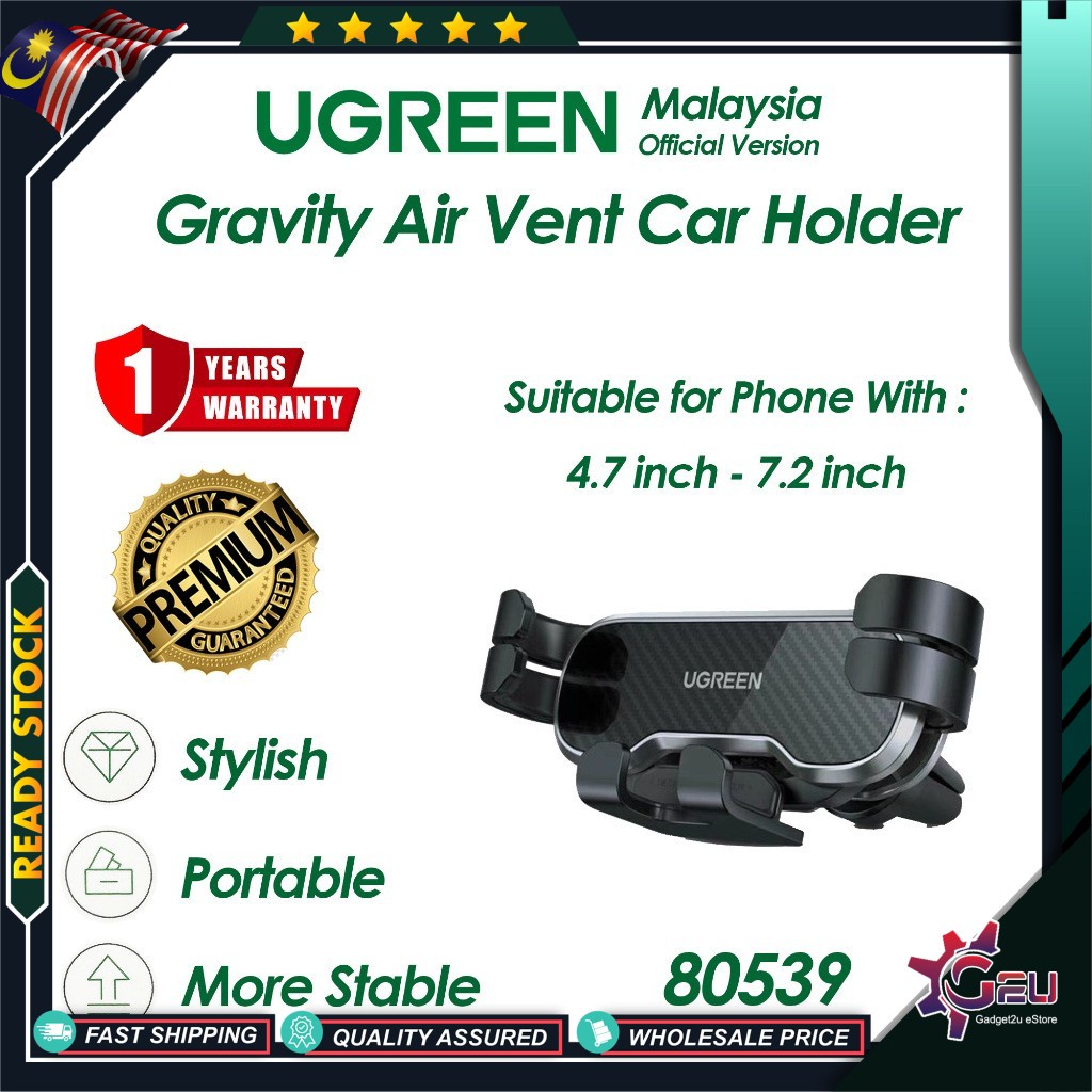 UGREEN Malaysia Official Version 80539 Gravity Car Holder For Air Vent ...