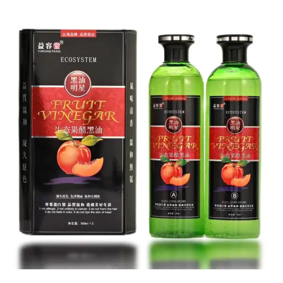 Fruit Vinegar Hair Dye Gel Color Natural Black Hair Color 500ml