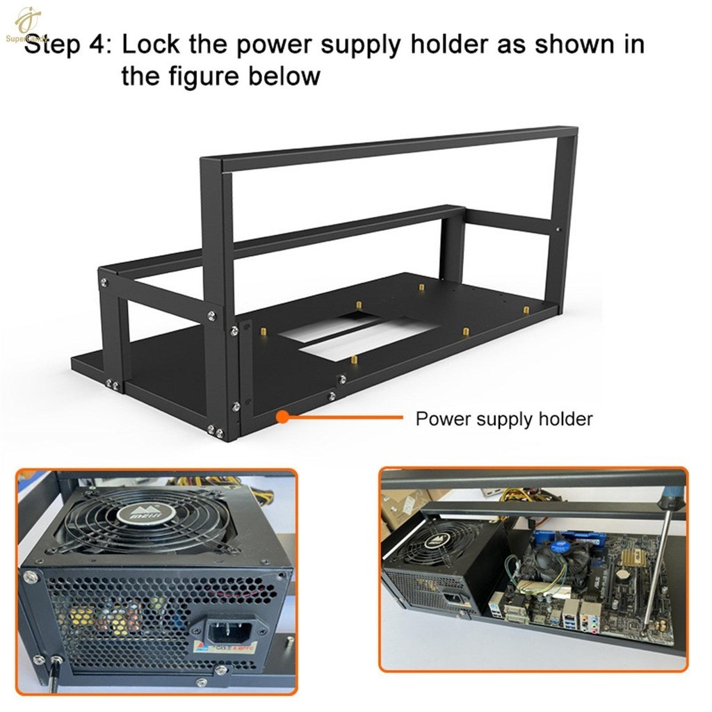 Open Mining Rig Frame Bracket Sturdy Mining Case Rack Motherboard ...