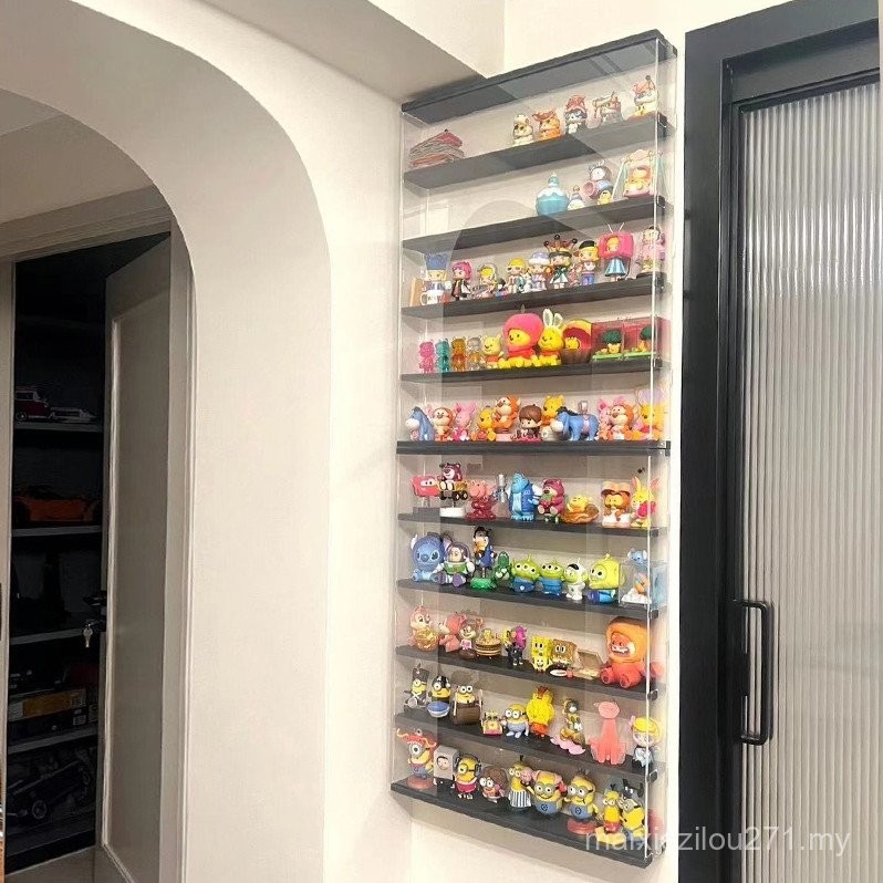 Multi-layer Black Can Hang Wall Pop Mart Mystery Box Storage Rack Molly ...