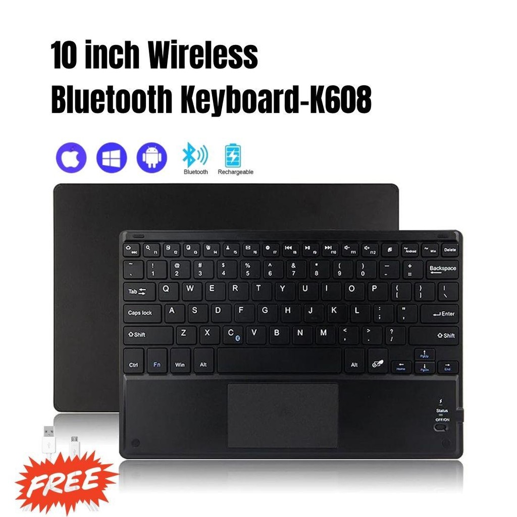 Keyboard with Touchpad for Tablet Bluetooth Keyboard with Trackpad ...