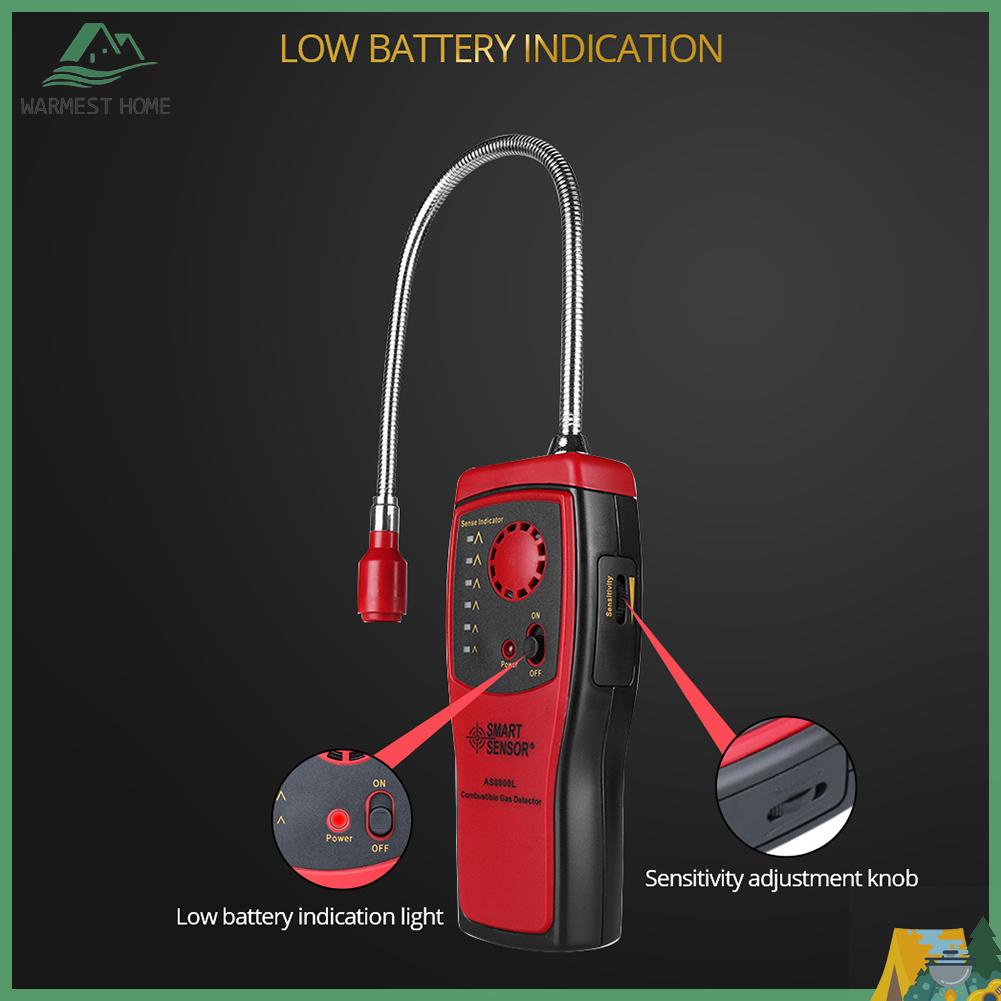 {Warm} AS8800L Combustible Gas Detector Flammable Natural Gas Leakage